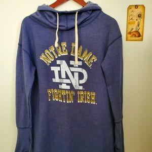 Retro brand Notre Dam Fightin' Irish cowl sweater.